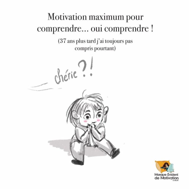 Bonjour à tous, 😊 je sais ça fait longtemps comme toujours😏Vous vous demandez encore pourquoi j’ai appelé cette page @manqueevidentdemotivation ?!😉😁 

Aujourd’hui, je vais vous faire part d’une constatation, une constatation si évidente qu’en fait elle ne m’était jamais apparu jusqu’à présent. C’est un peu comme le nez au milieu de la figure mais étrangement je n’avais jamais fait le lien…

Mais qu’est-ce qu’est-ce donc me direz-vous ? Viens en au fait !!! 

Eh bien voilà, hier soir en allant coucher mon mini, ou plutôt en voulant coucher mon mini 😉… après une longue journée sans sieste et avec un programme bien chargé !!! 

Autant vous dire qu’elle était au bout du rouleau depuis déjà 16h mais bon … j’ai fait durer 😅🤪 jusqu’à 19h l’heure du dodo. Bref , à 18h45 je la préviens qu’on va aller se coucher 😴

Et là mon petit « gremlins » se transforme… une méga-giga colère de fatigue se prépare , et ça monte, ça monte ! Rien ne peut alors la calmer, elle refuse de capituler !!! NON NON et NON !!! 🤬😡😤 me dit-elle ! 

J’imagine que ce genre de moment parle à bien des parents 🤔🙄 la seule chose à faire, réussir à l’endormir car le mini est épuisé 😩 il n’en peu plus il faut dormir 🛌 et vite pour se calmer… mais elle doit accepter de se calmer pour dormir… j’avoue on dirait un problème de math un rien complexe et impossible à résoudre 😱🤯

Alors que mon petit trésor, ne cesse de pleurer en répétant « pas dodo , pas dodo !! » 😿😞 j’essaye de la raisonner de lui expliquer d’aller se coucher ,je lui caresse les cheveux, la prend dans mes bras, lui raconte une histoire,reste contre elle et rien…

Je la laisse dans le salon , elle est dans une colère 😠 noir ( le mini à bientôt 3ans) , elle a pris un oreiller et le martel au sol pour le montrer son opposition. J’ai bien compris qu’elle n’était pas MOTIVÉ, ni D’ACCORD avec le projet d’aller se coucher sereinement 💤
je vais commencer la vaisselle à côté. Tout à coup, plus un bruit… le mini dort .
Ma maman me dit, tu faisais la même enfant😏. 37 ans plus tard , on pourrait penser que j’ai compris … #motivation #blog #bd #etreparents #fatigue #manqueevidentdemotivation #opposition #tirerdeslecons